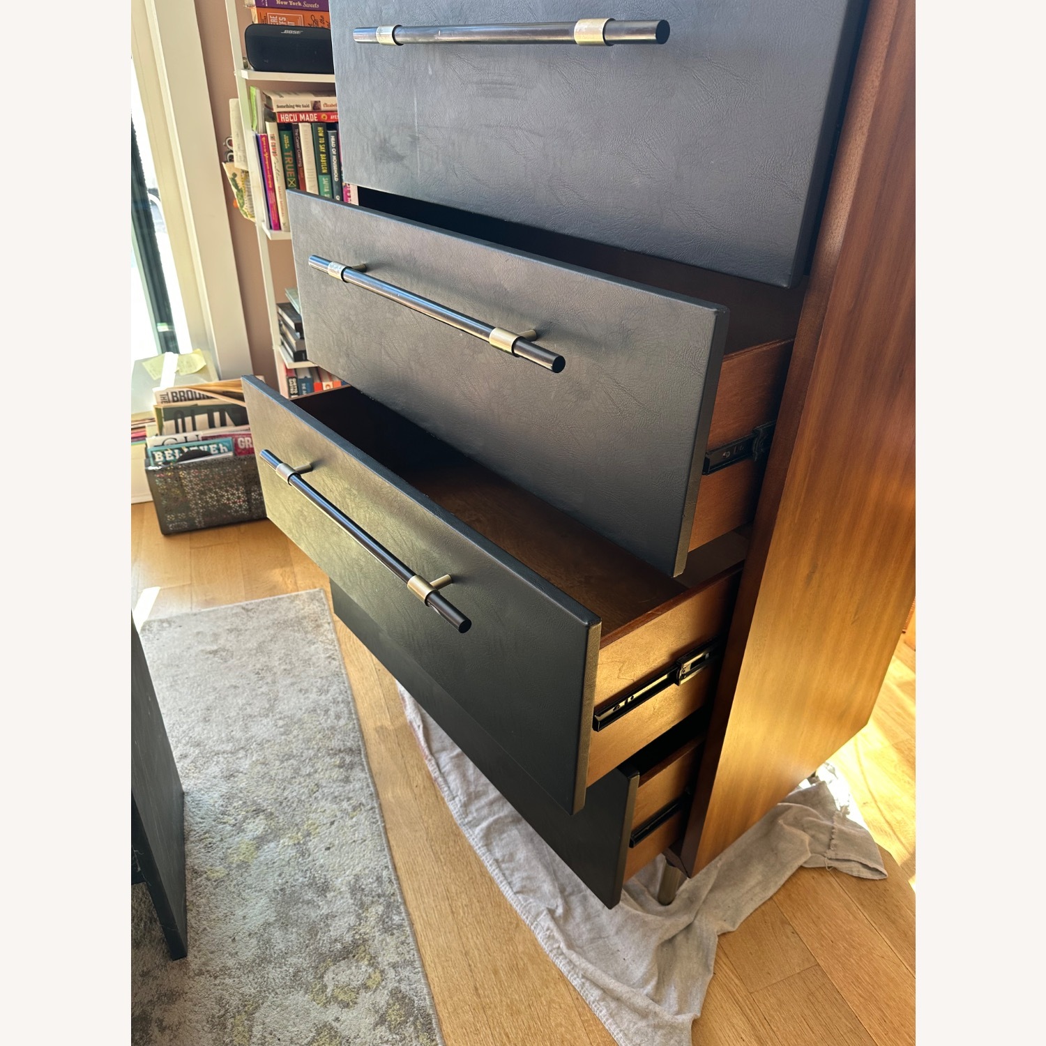 CB2 Oberlin Vegan Leather and Wood Dresser - image-6
