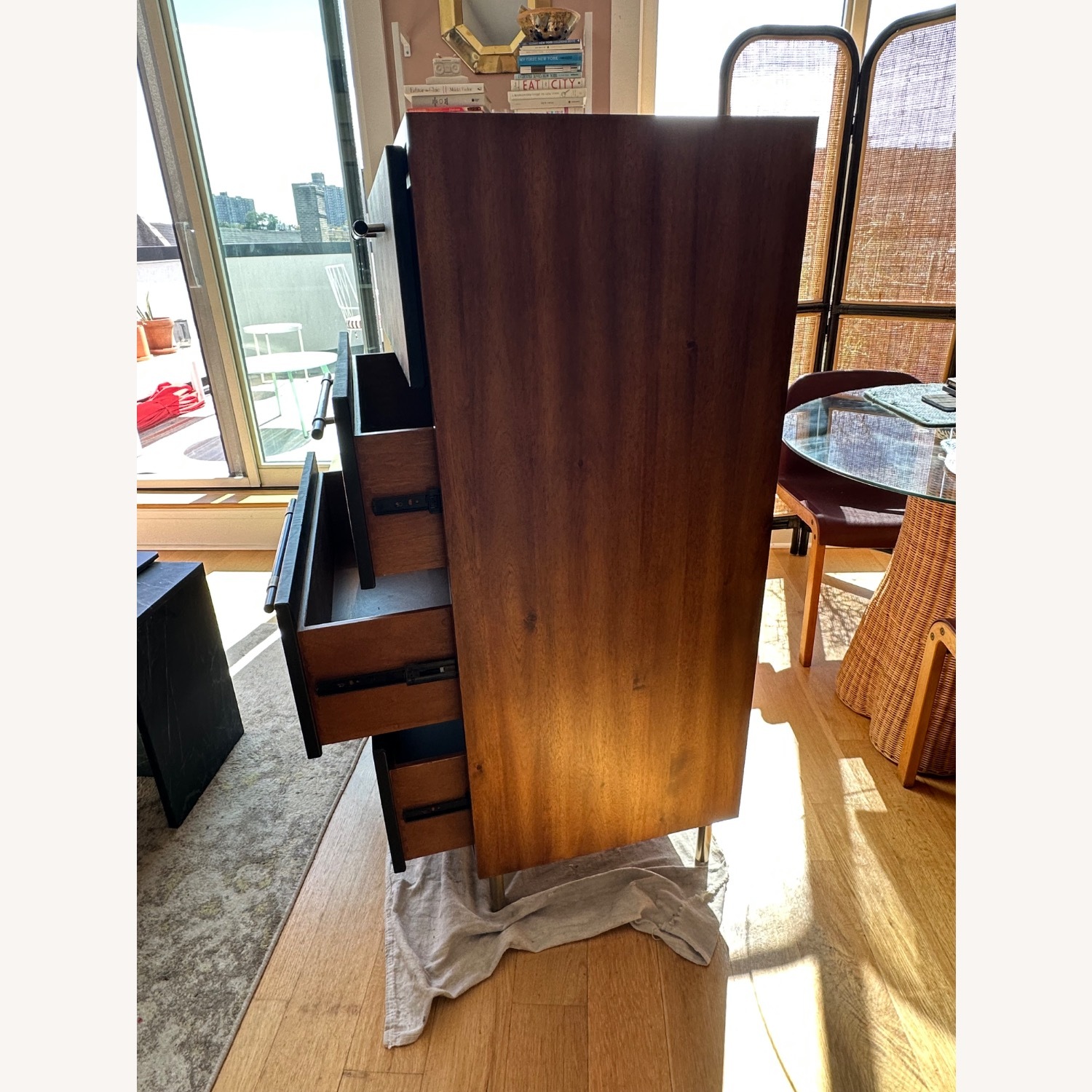 CB2 Oberlin Vegan Leather and Wood Dresser - image-8