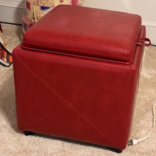 Used Red Ottoman for sale on AptDeco