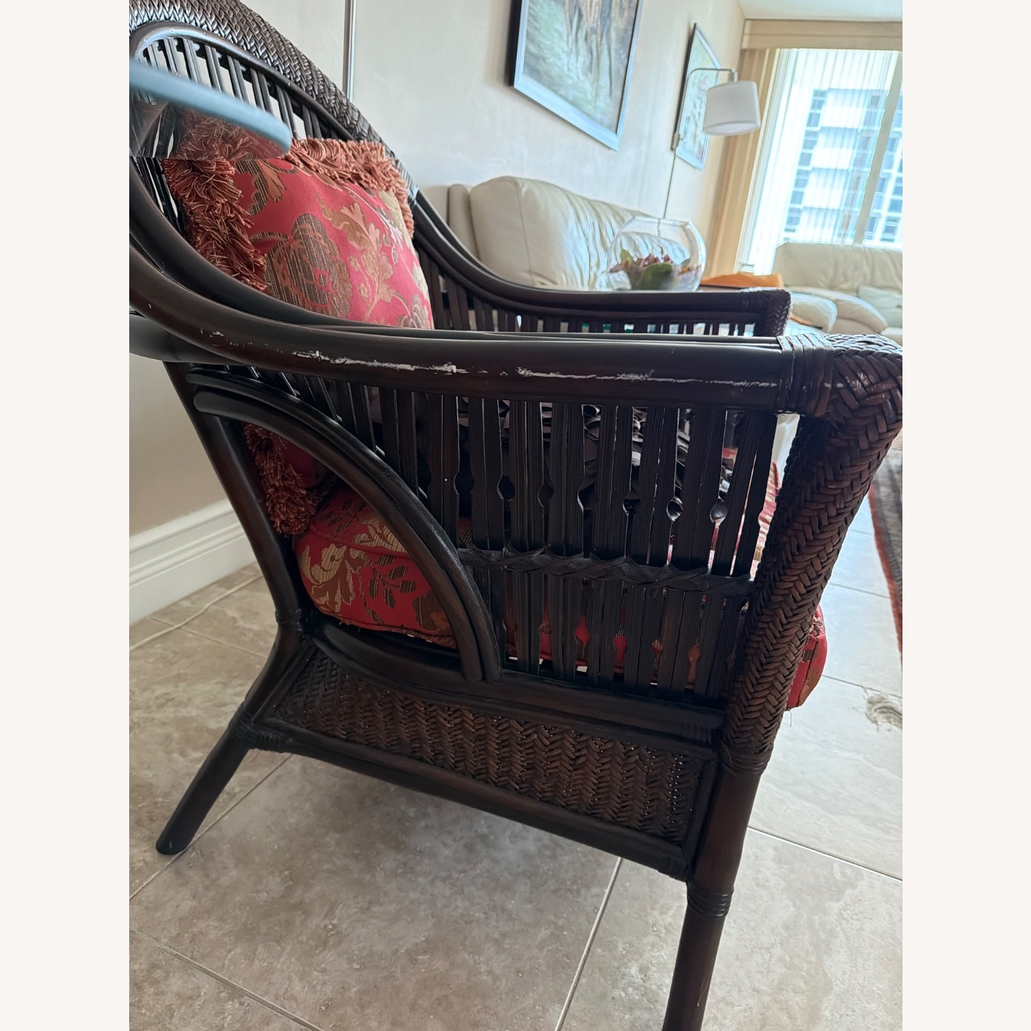 Wicker Armchairs and Barrel Table Set - image-4