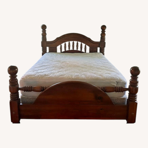 Used Vintage 1980s 4 Post Queen Bedframe for sale on AptDeco
