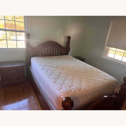 Used Vintage 1980s 4 Post Queen Bedframe for sale on AptDeco