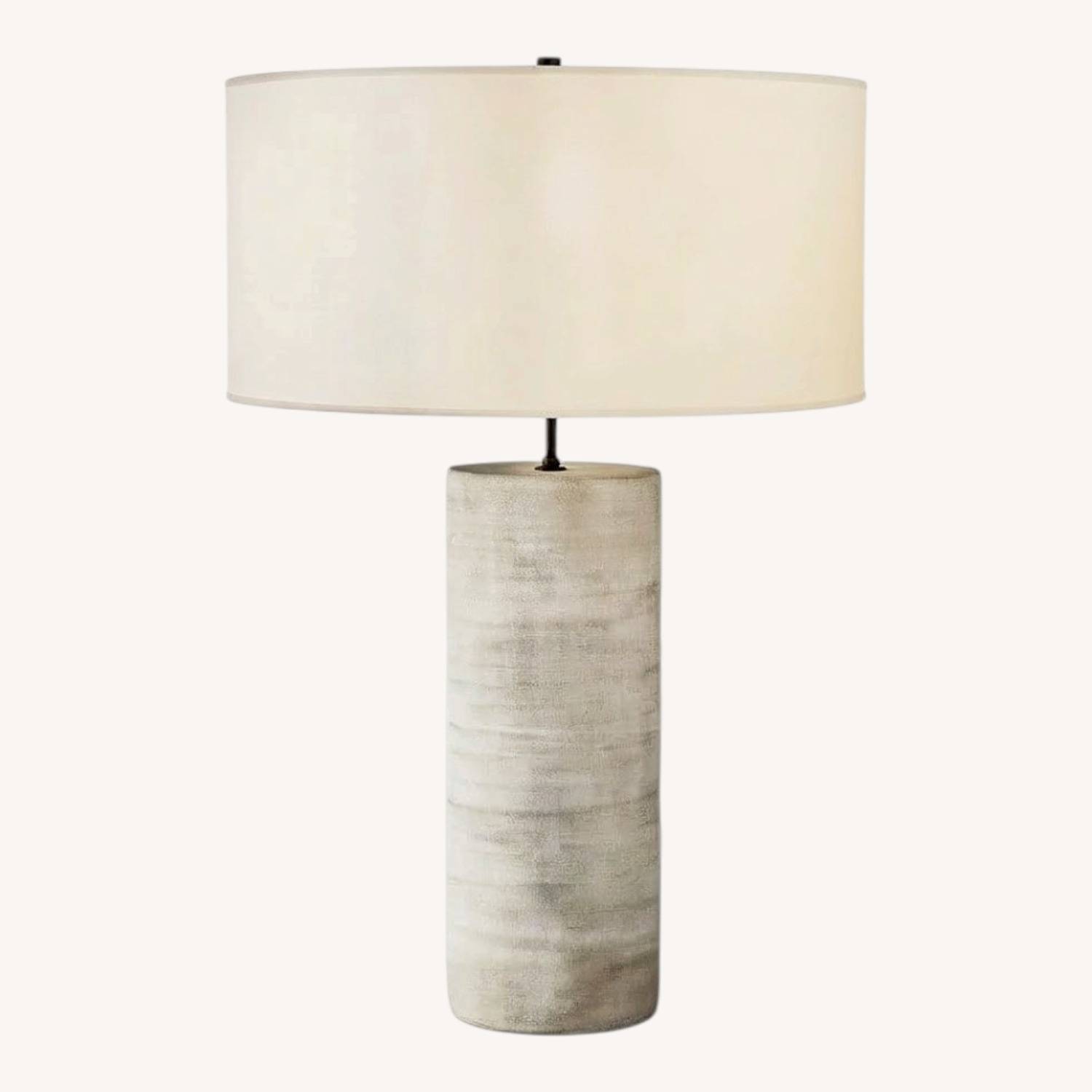 Restoration Hardware Sonora Light Gray Stone Table Lamp - image-0