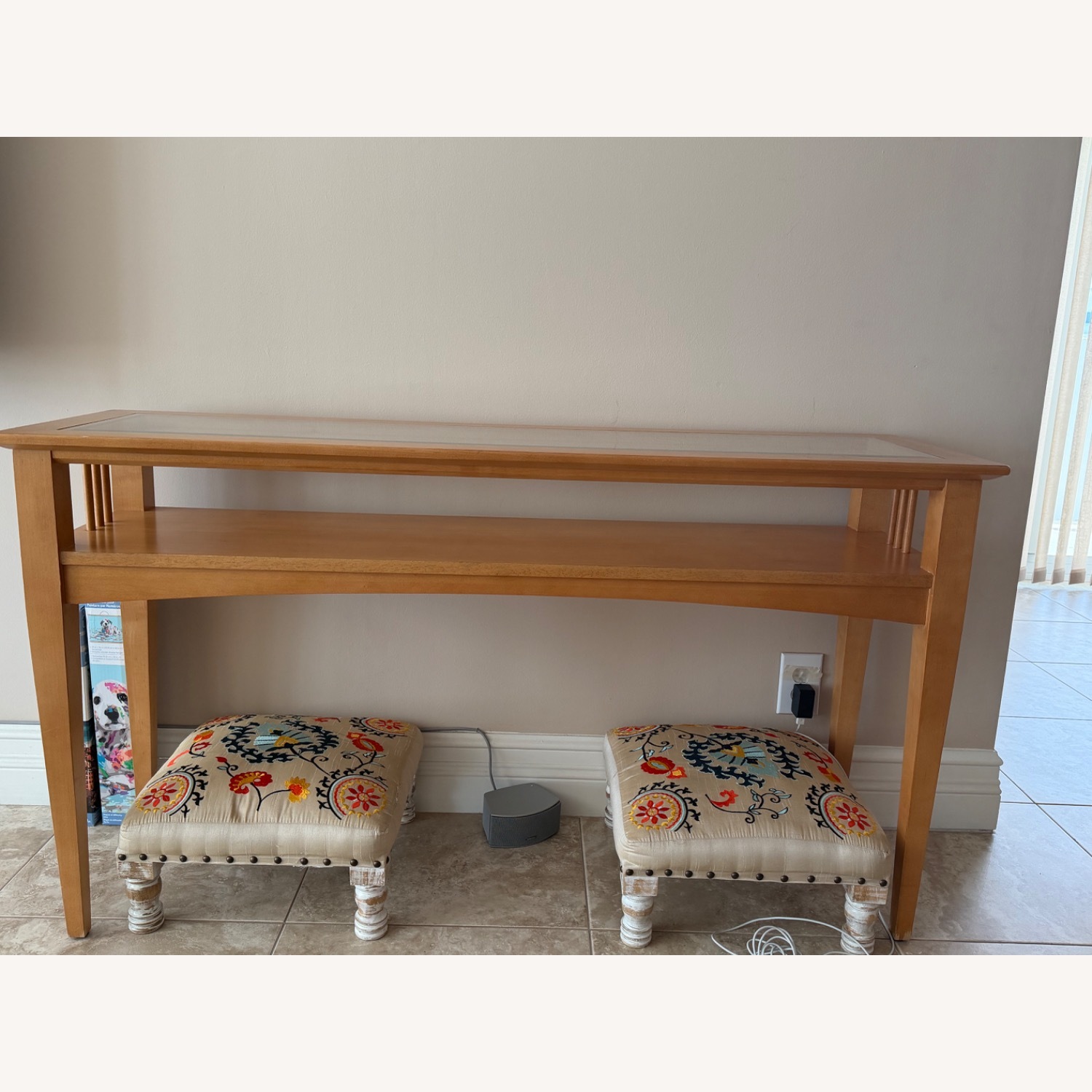 Light Brown Wooden Sideboard and Console Set - image-3