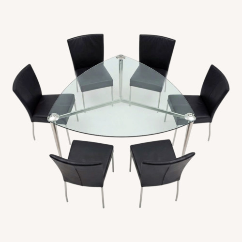 Used Cassina Dining Table and 8 Leather Chairs for sale on AptDeco