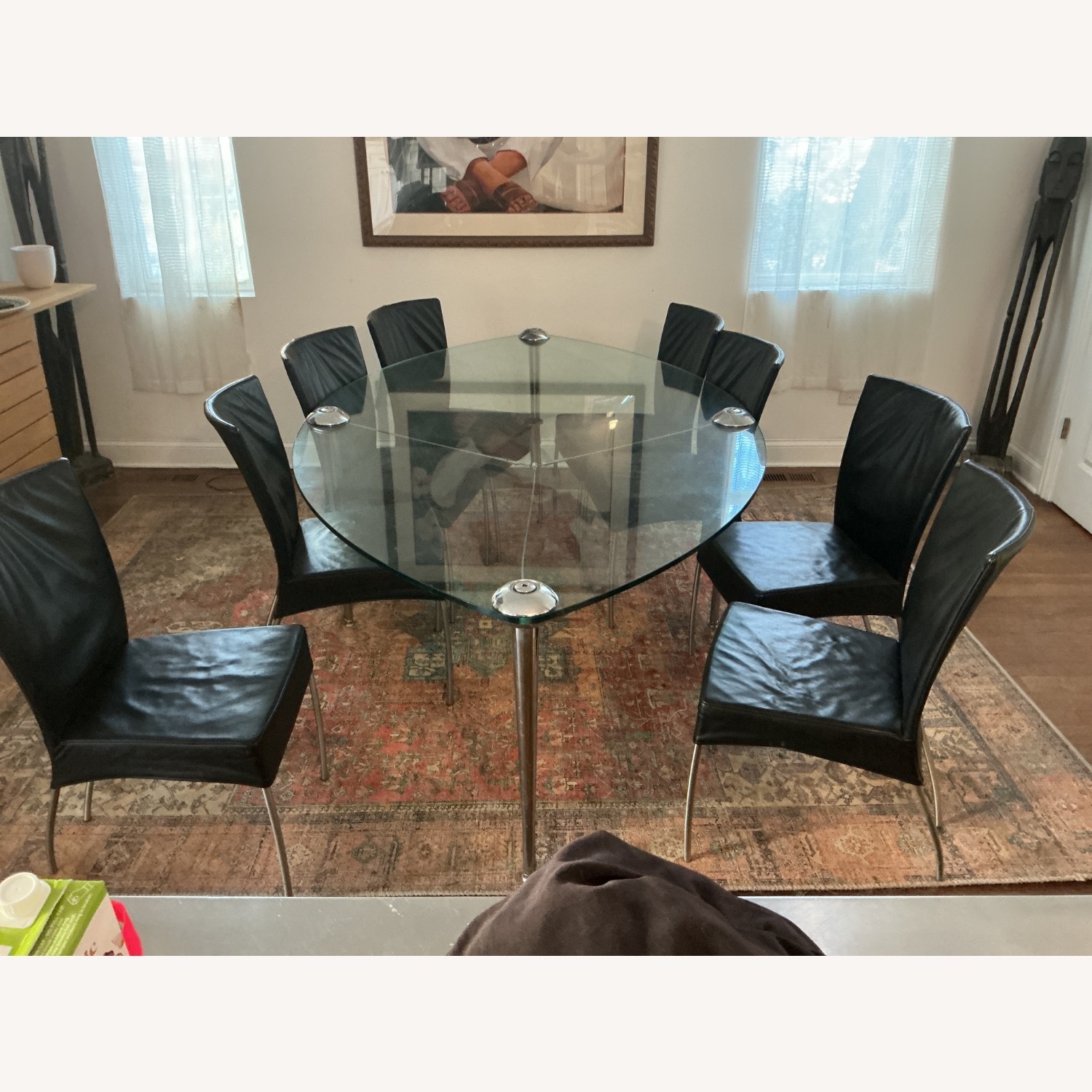 Cassina Dining Table and 8 Leather Chairs - image-2