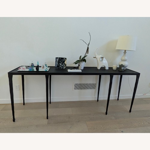 Used Crate & Barrel Silviano Black 84" Console Table for sale on AptDeco