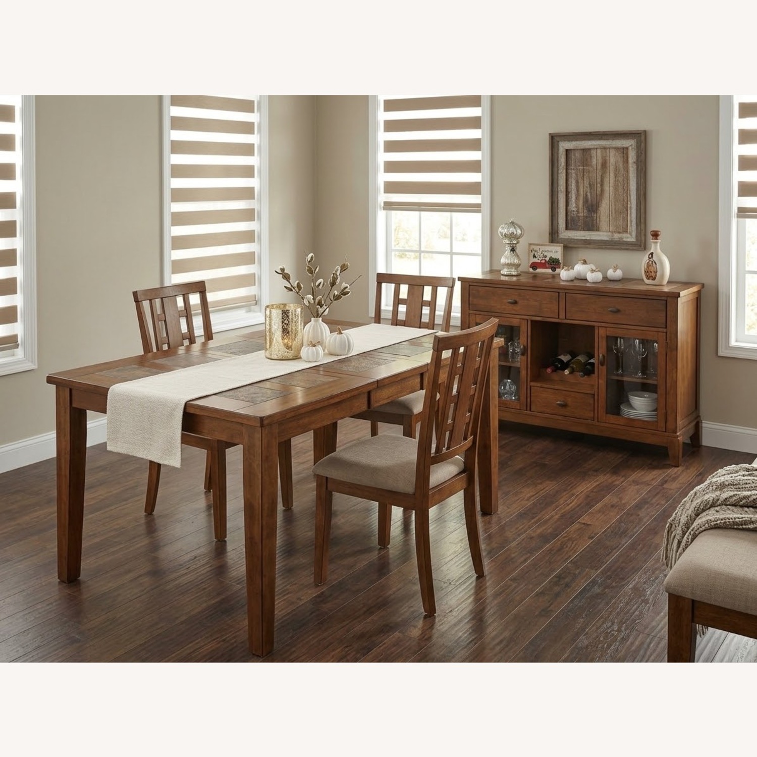 Ashley Tucker Dining Set ( Table + 6 Chairs) - image-2