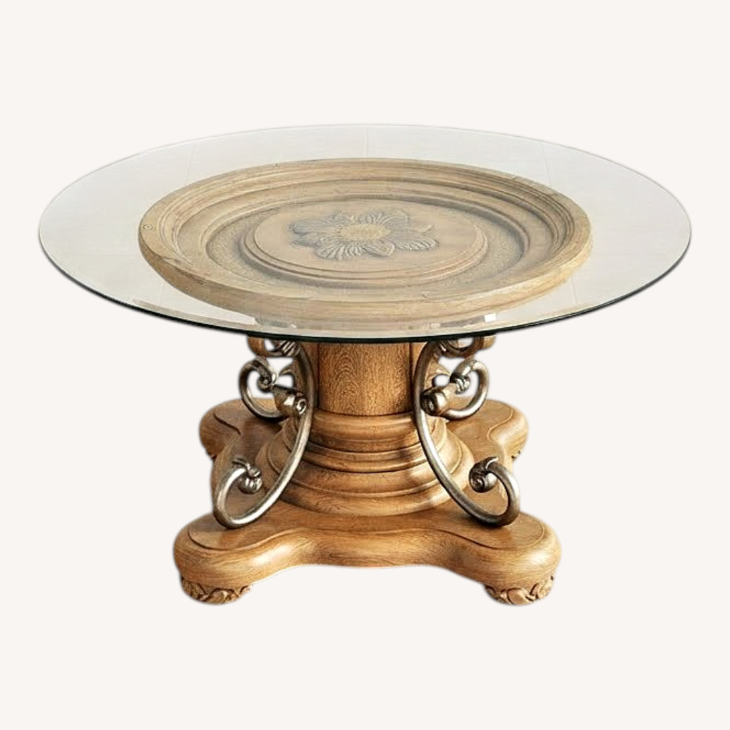 Tommy Bahama Round Glass-top Table - image-0