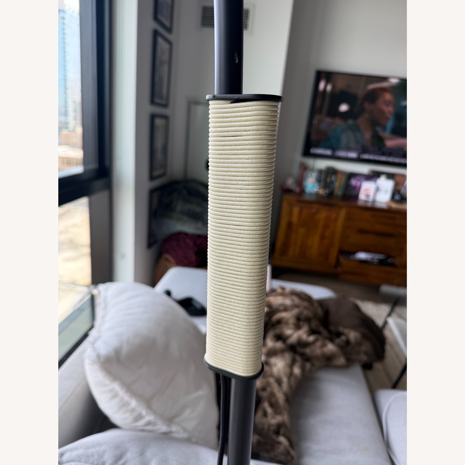 CB2 Jett Black Metal Floor Lamp - image-2