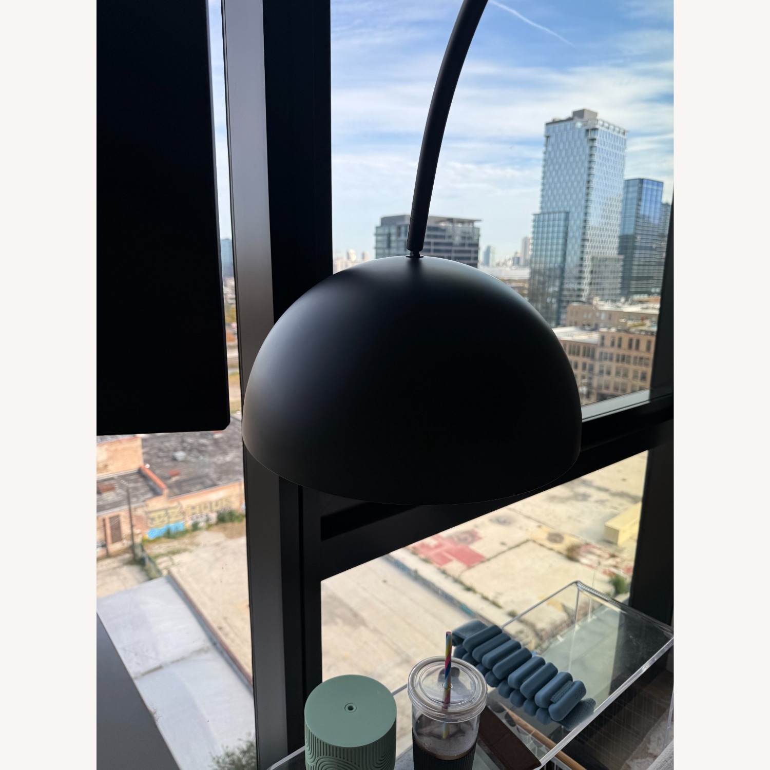 CB2 Jett Black Metal Floor Lamp - image-3