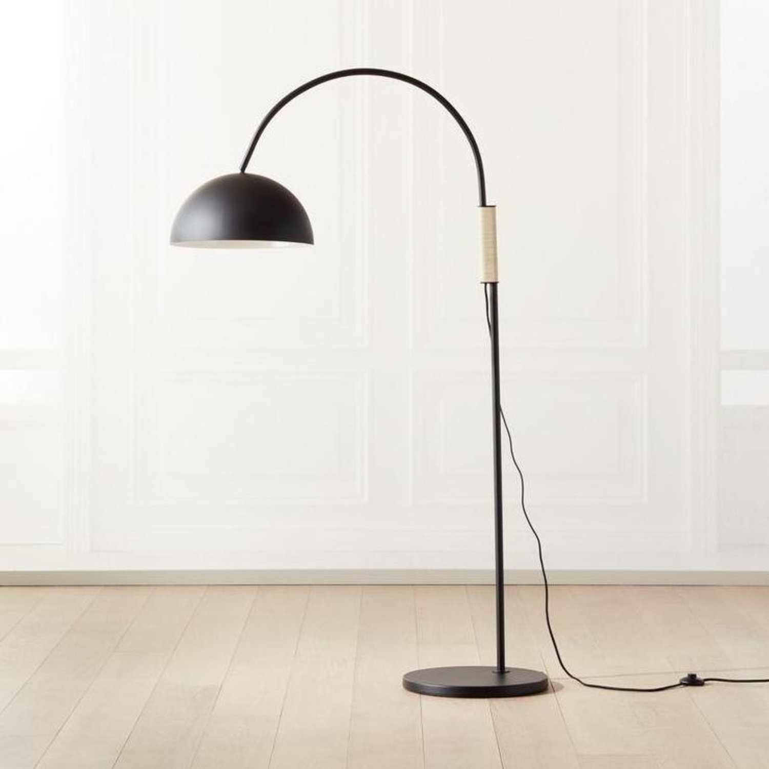 CB2 Jett Black Metal Floor Lamp - image-5