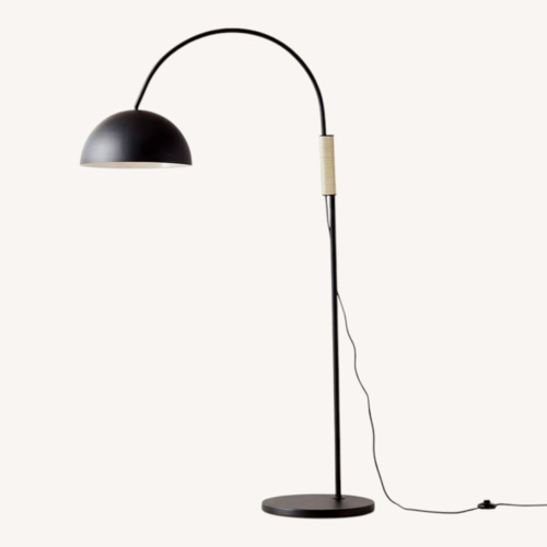 Used CB2 Jett Black Metal Floor Lamp for sale on AptDeco