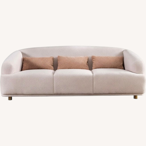 Used Acanva White Boucle 3+ Seater Sofa for sale on AptDeco