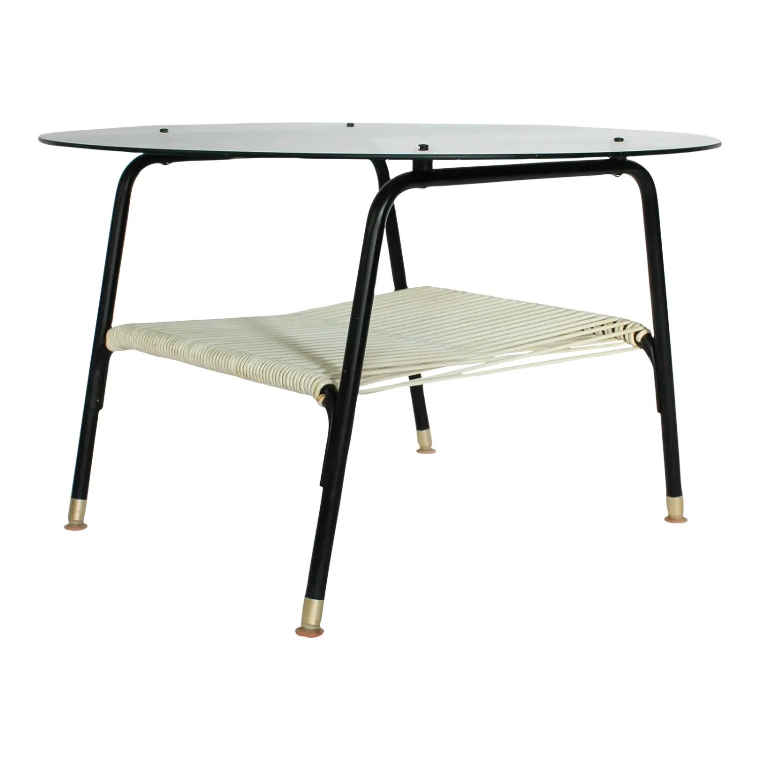 Vintage/Antique Finds Black Glass Coffee Table - image-1