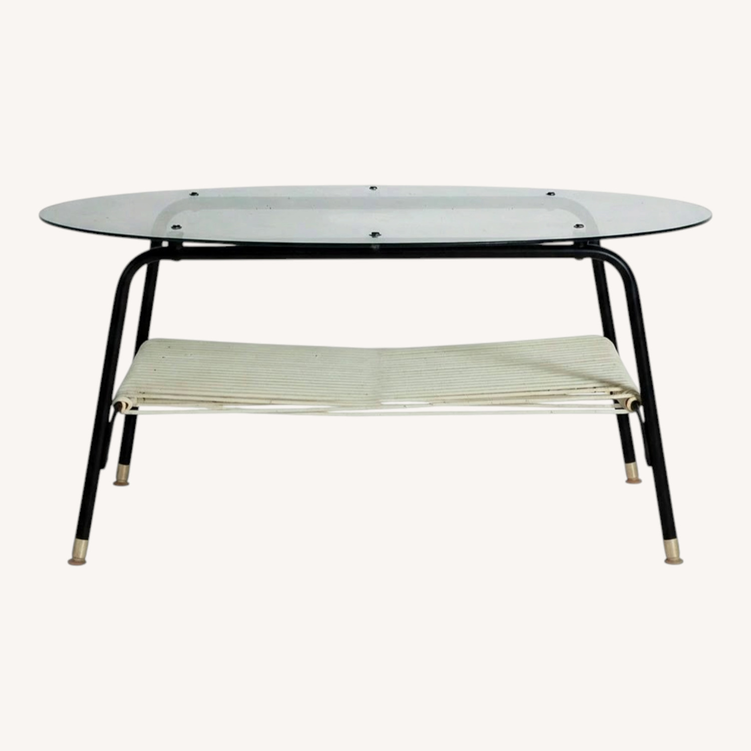 Vintage/Antique Finds Black Glass Coffee Table - image-0