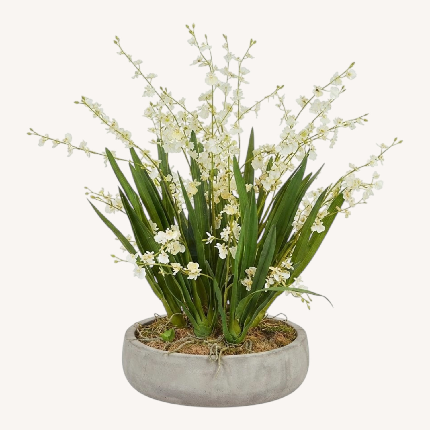 Ethan Allen Faux Orchid With Wide Base - image-0