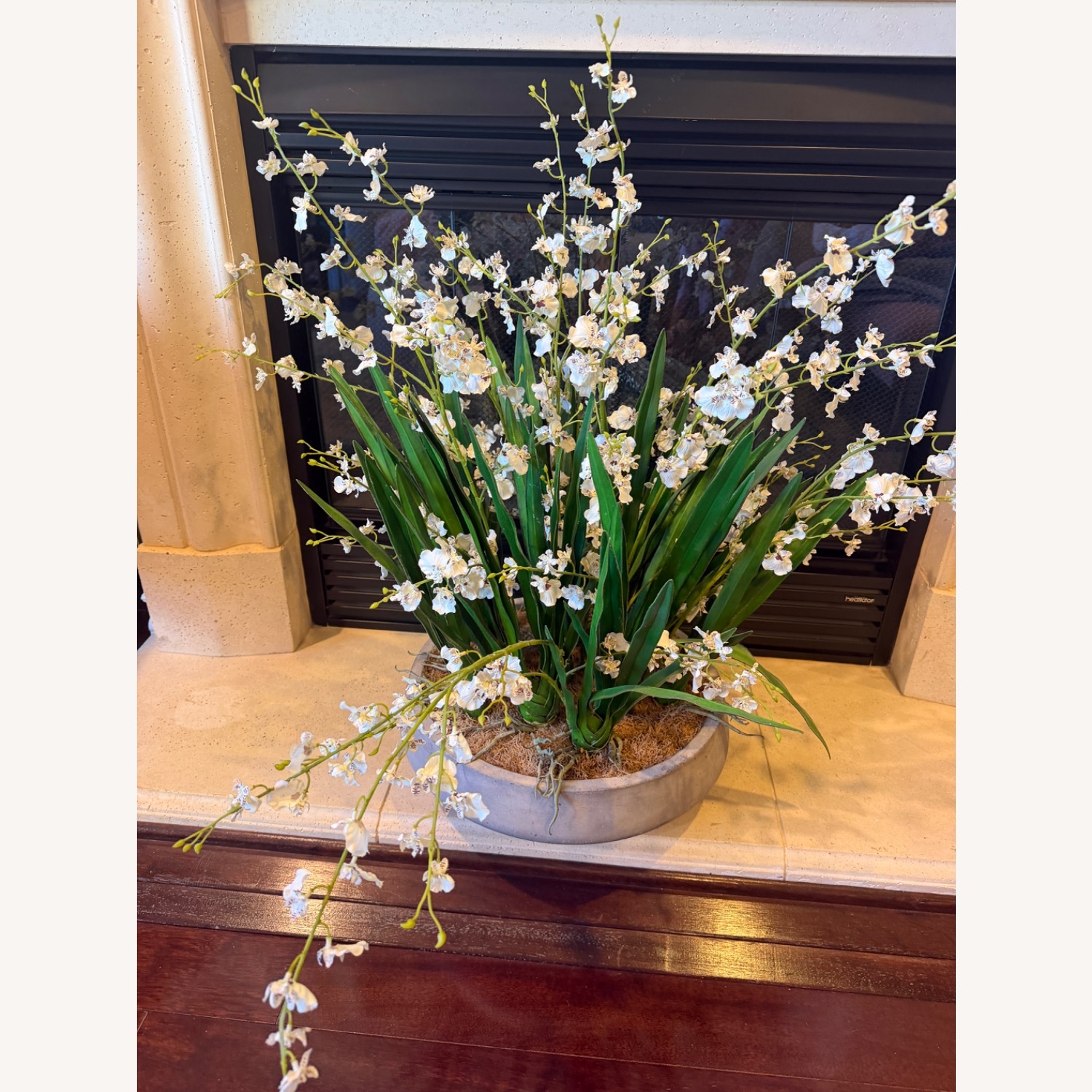 Ethan Allen Faux Orchid With Wide Base - image-2