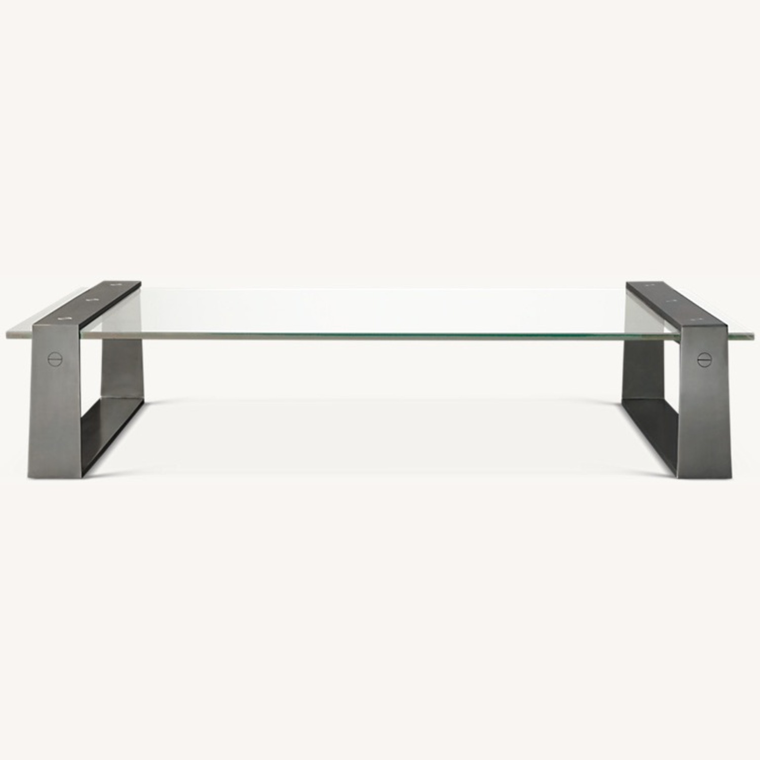 RH Glass & Stainless Steel Coffee Table - image-10