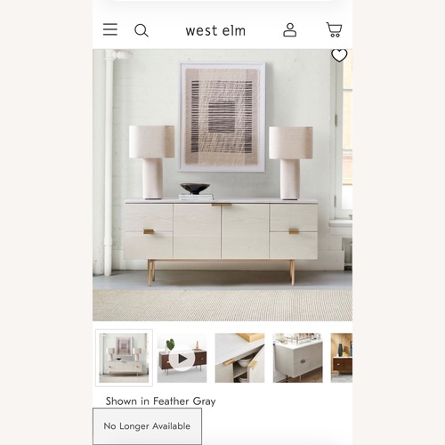 Used West Elm Delphine Buffet in Feather Gray for sale on AptDeco