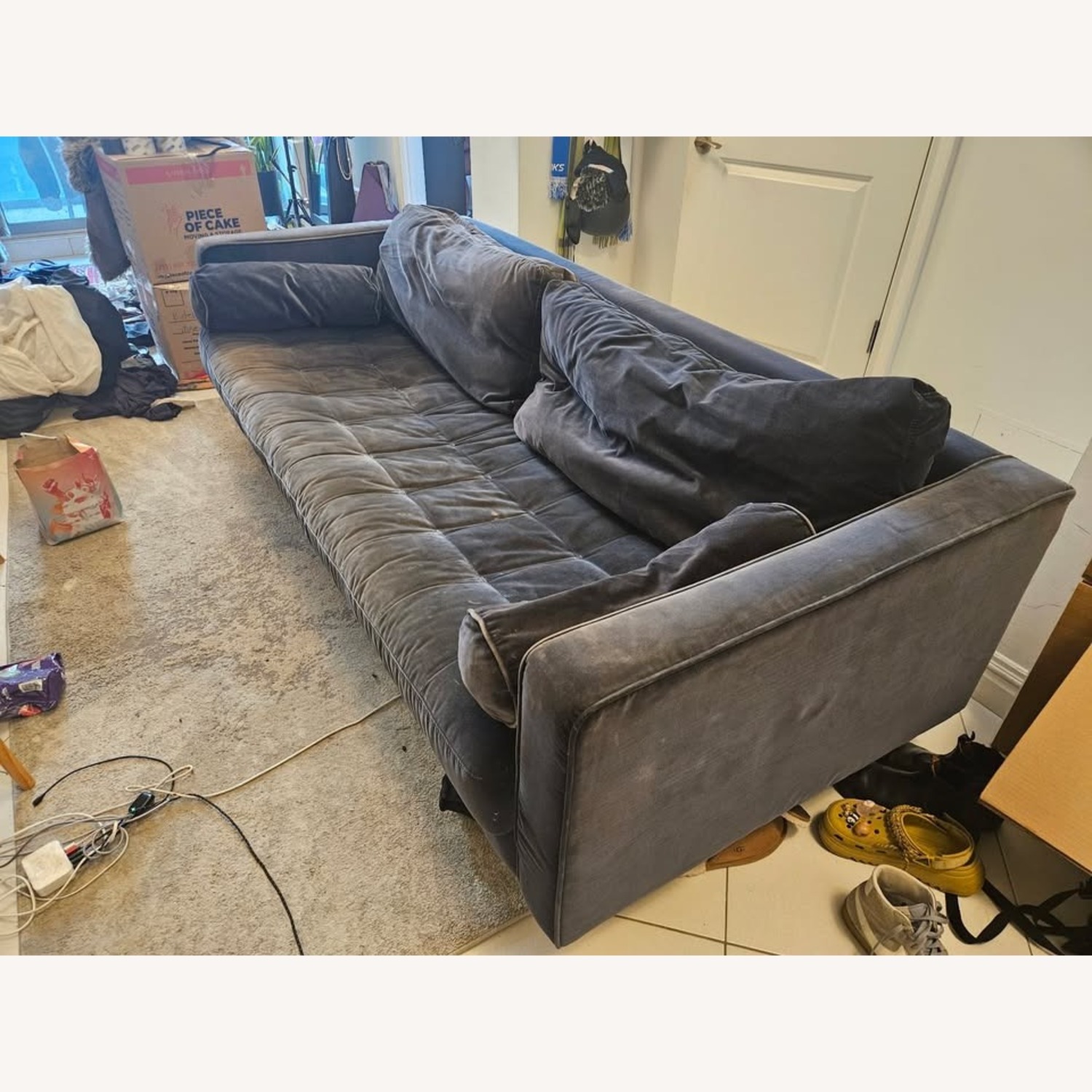 Article Sven Blue Velvet 3+ Seater Sofa - image-2