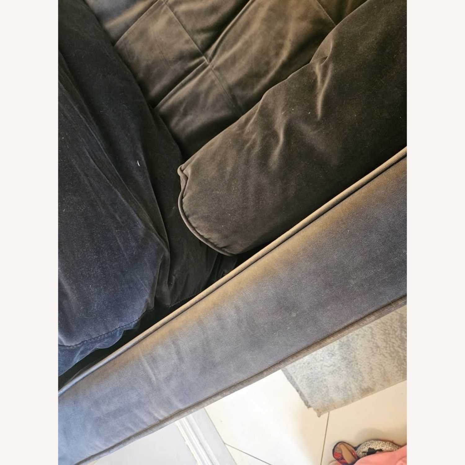 Article Sven Blue Velvet 3+ Seater Sofa - image-5