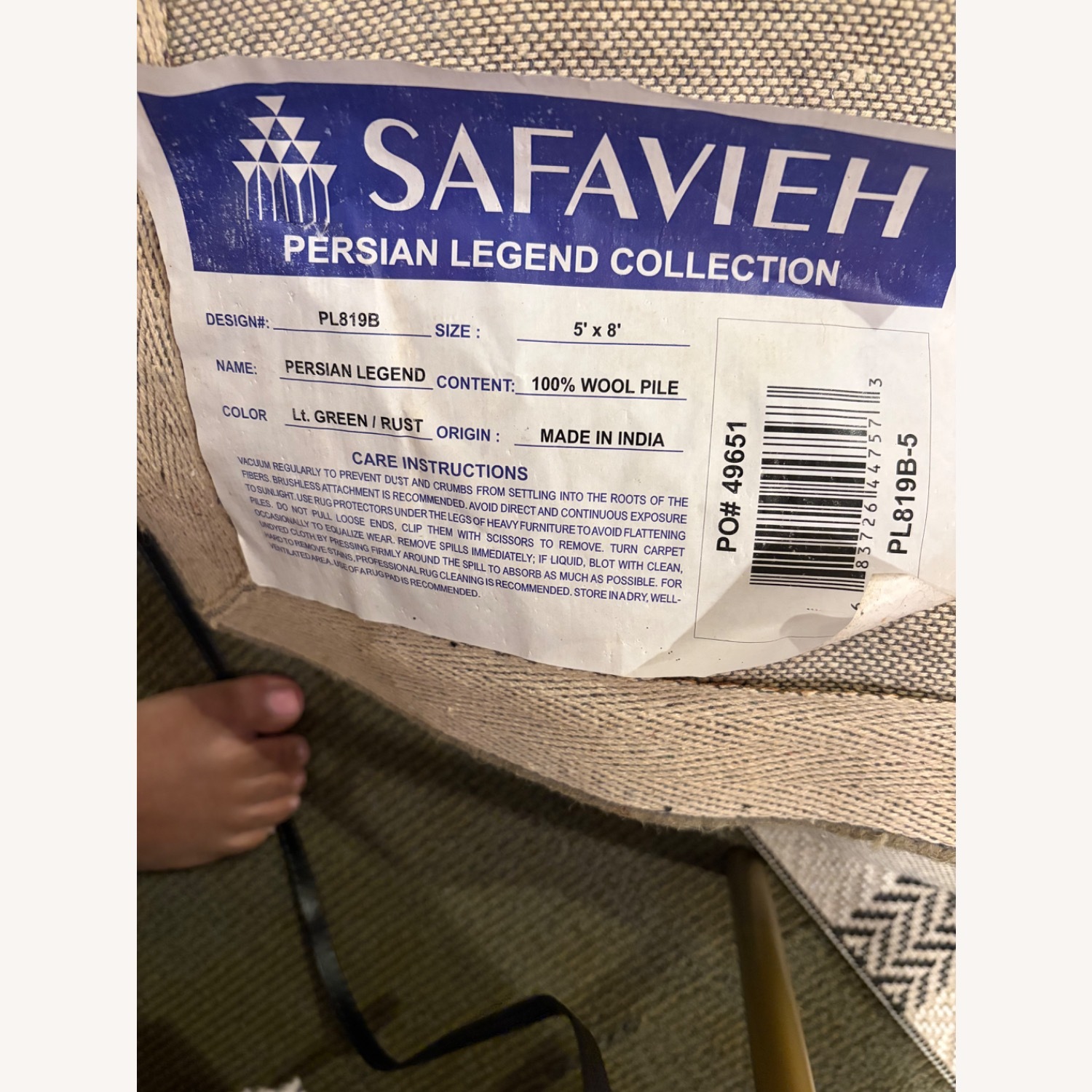 Safavieh Wool Area Rug 5' x 8' - image-3