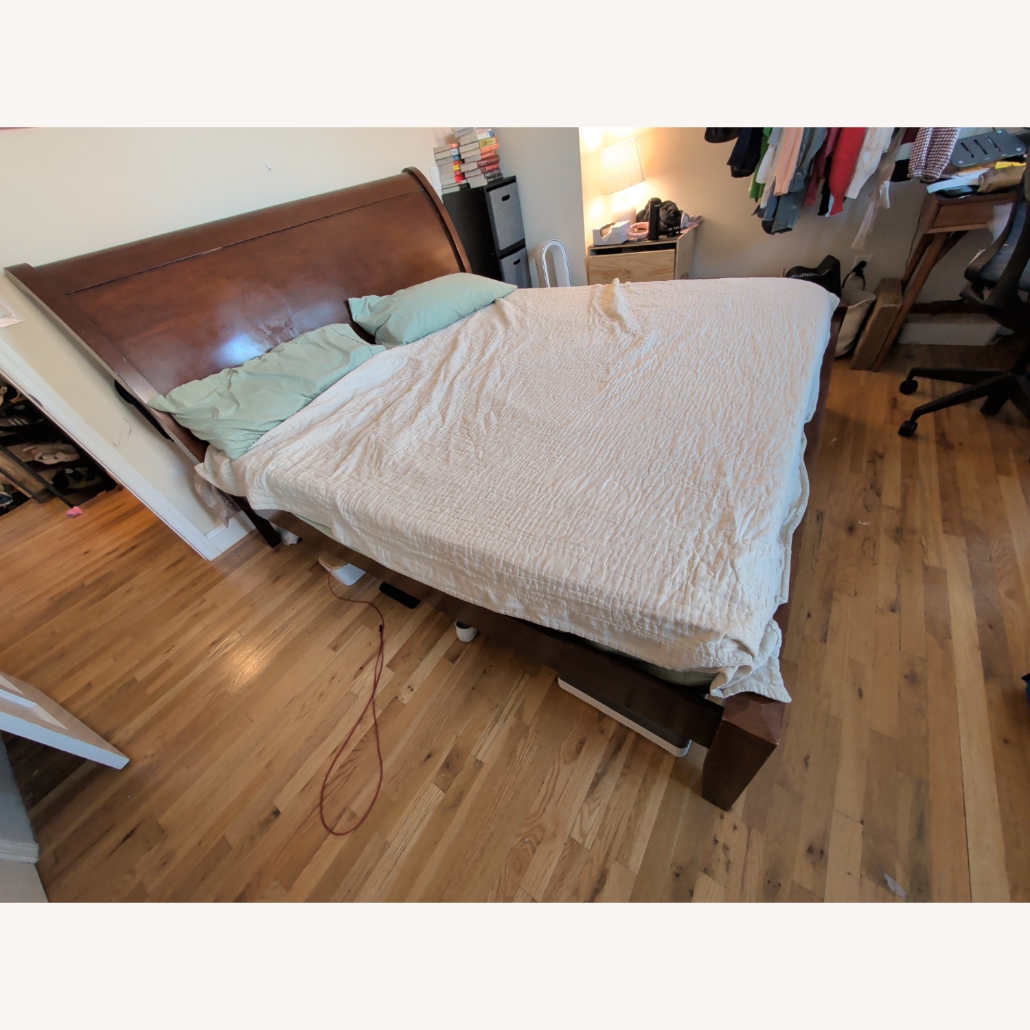 Pottery Barn Valencia Dark Brown Wood King Bed - image-3