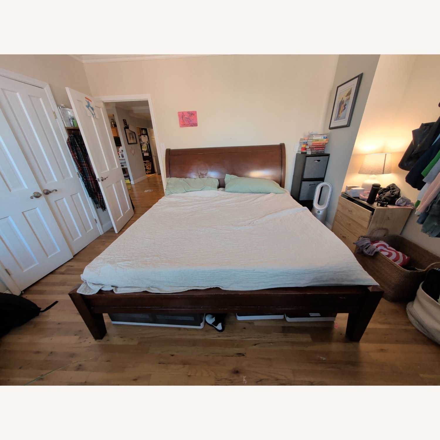 Pottery Barn Valencia Dark Brown Wood King Bed - image-2