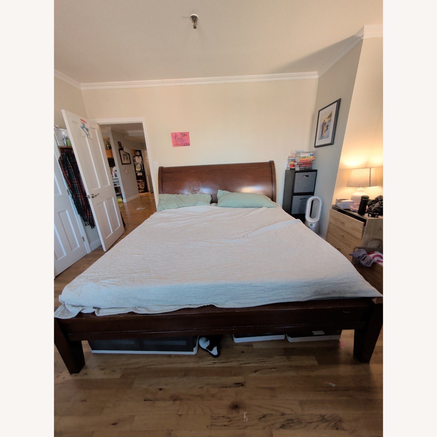 Pottery Barn Valencia Dark Brown Wood King Bed - image-1