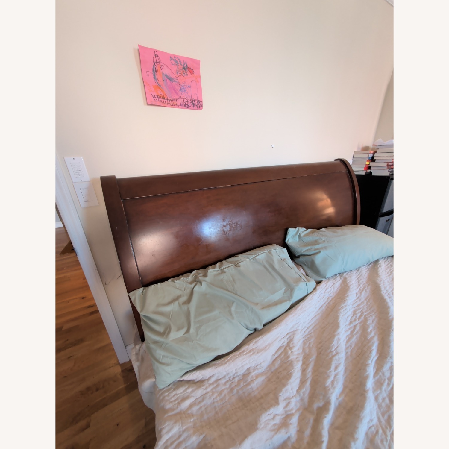 Pottery Barn Valencia Dark Brown Wood King Bed - image-4