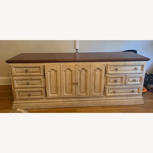 Used Dark Brown Wood Sideboard for sale on AptDeco