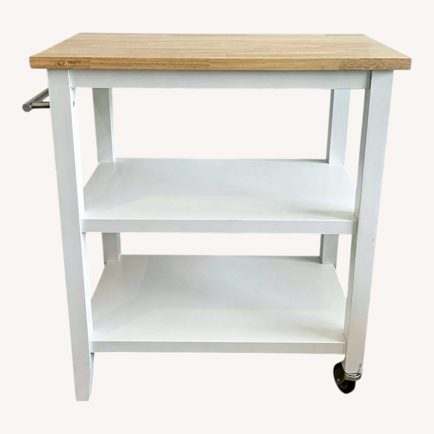 Trinity Furniture White Wood Bar Cart - image-0