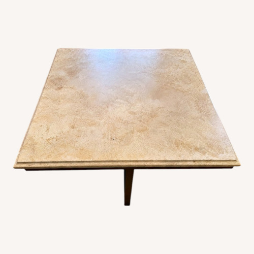 Used Taylor Made Custom Limestone Cast Iron Table 4 Ottoman Cubes for sale on AptDeco