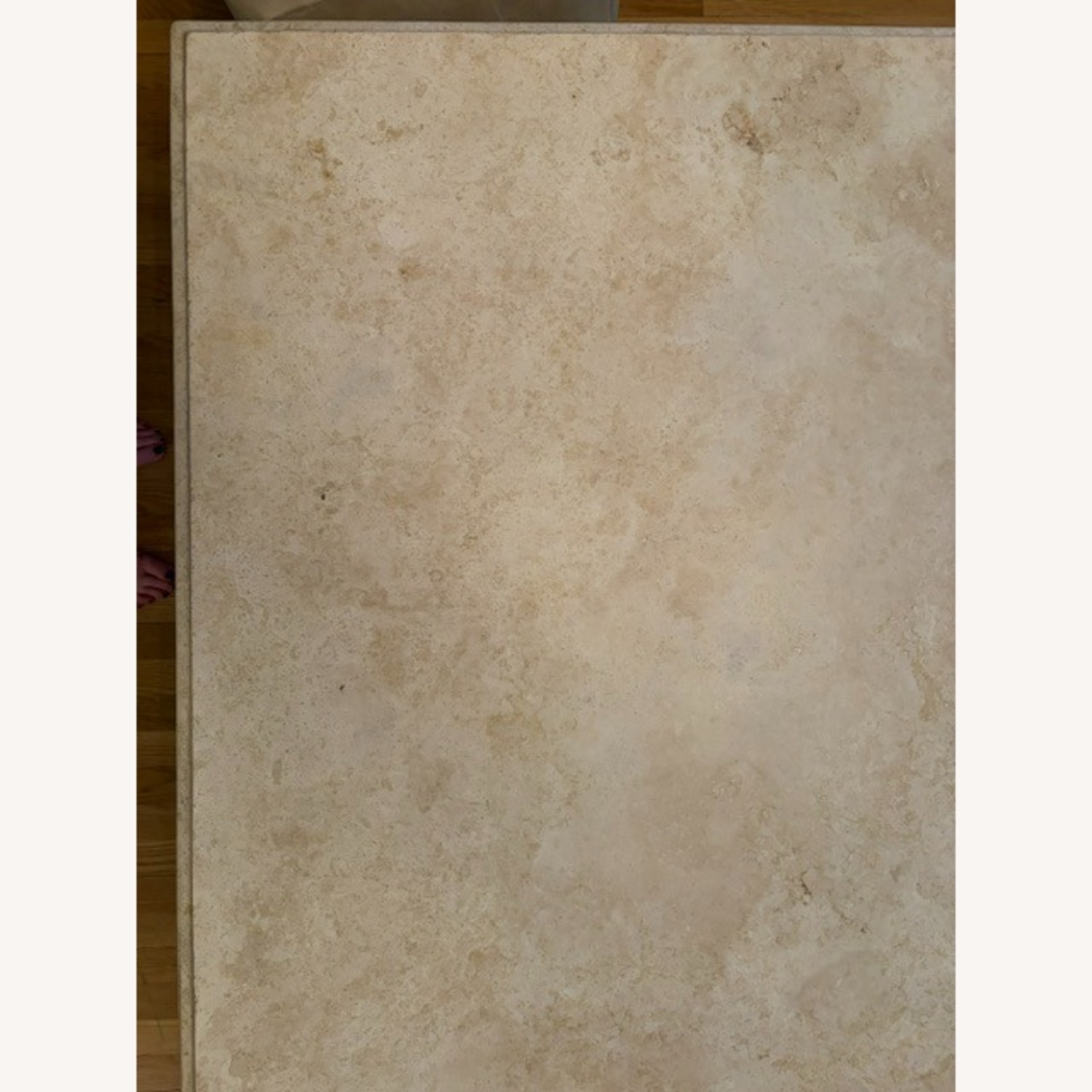 Taylor Made Custom Limestone Cast Iron Table 4 Ottoman Cubes - image-2
