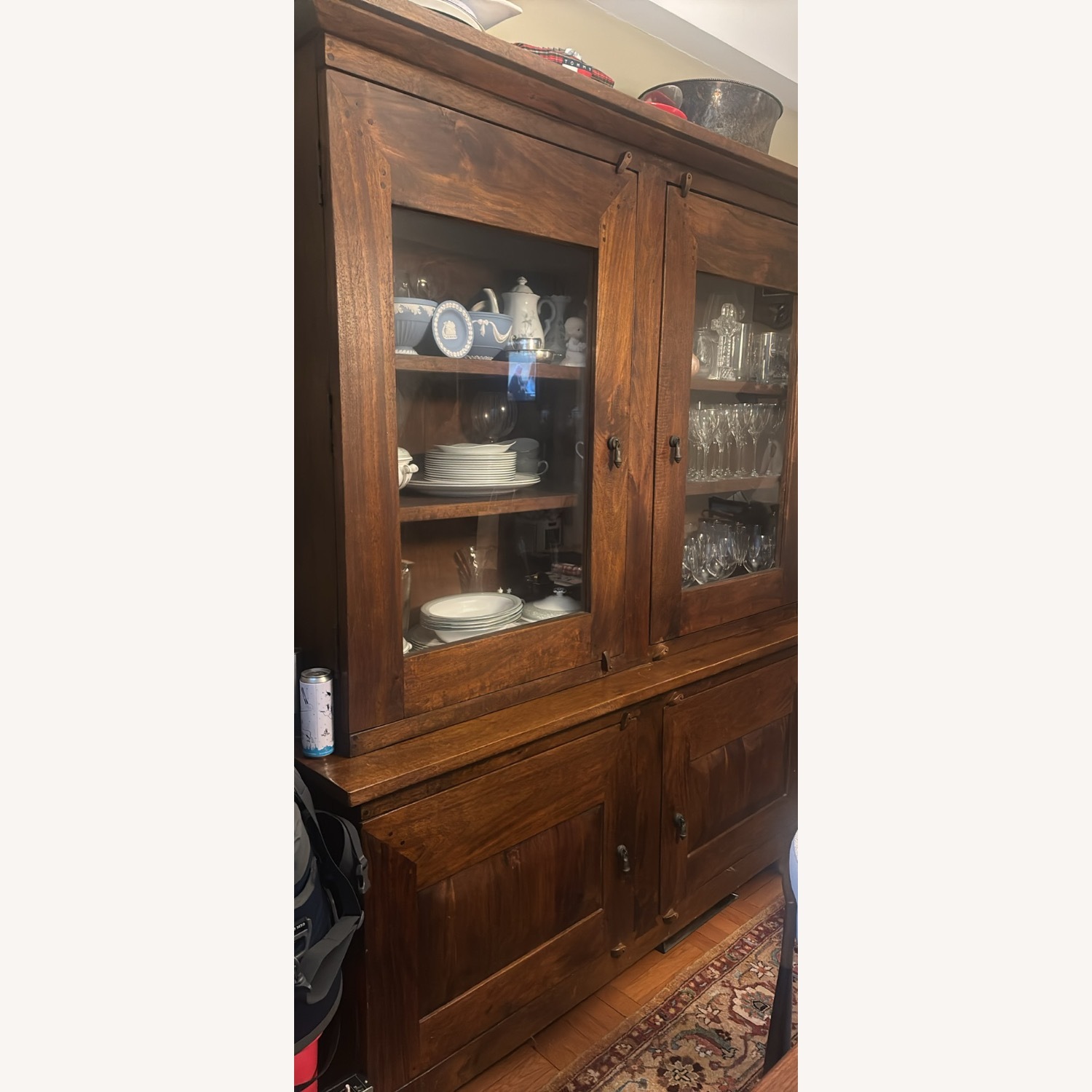 Crate & Barrel Dark Brown Wood Sideboard - image-2