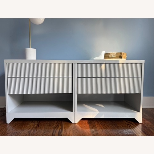 Used CB2 Barton Fluted Nightstands, Set of 2 for sale on AptDeco