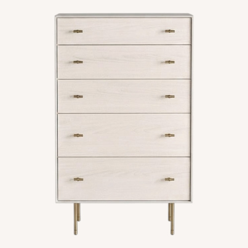 Used West Elm Modernist Wood & Lacquer 5-Drawer Dresser for sale on AptDeco