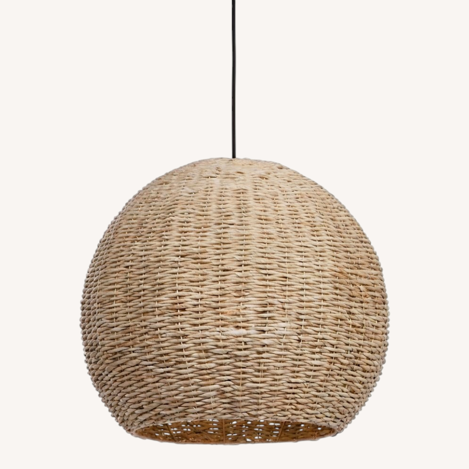 Uttermost 24" Seagrass Dome Pendant Lights Pair - image-0
