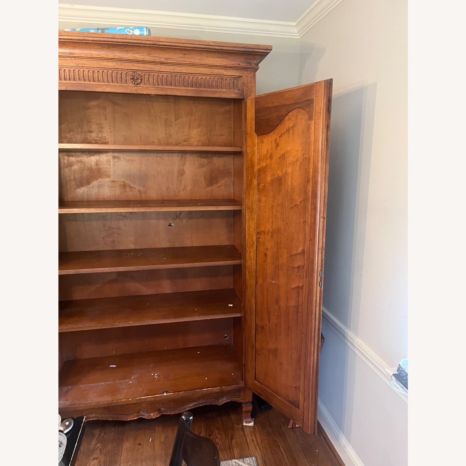 Light Brown Wood Armoire - image-3