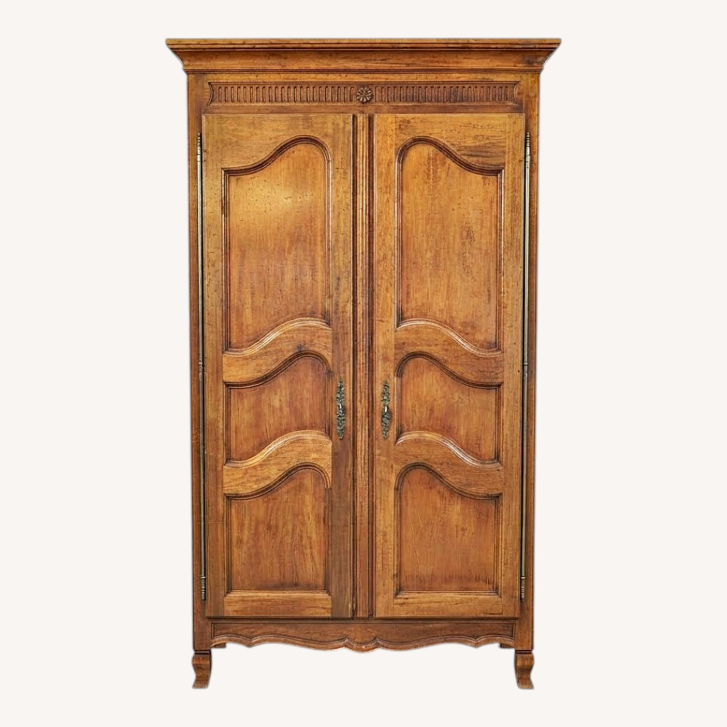 Light Brown Wood Armoire - image-0