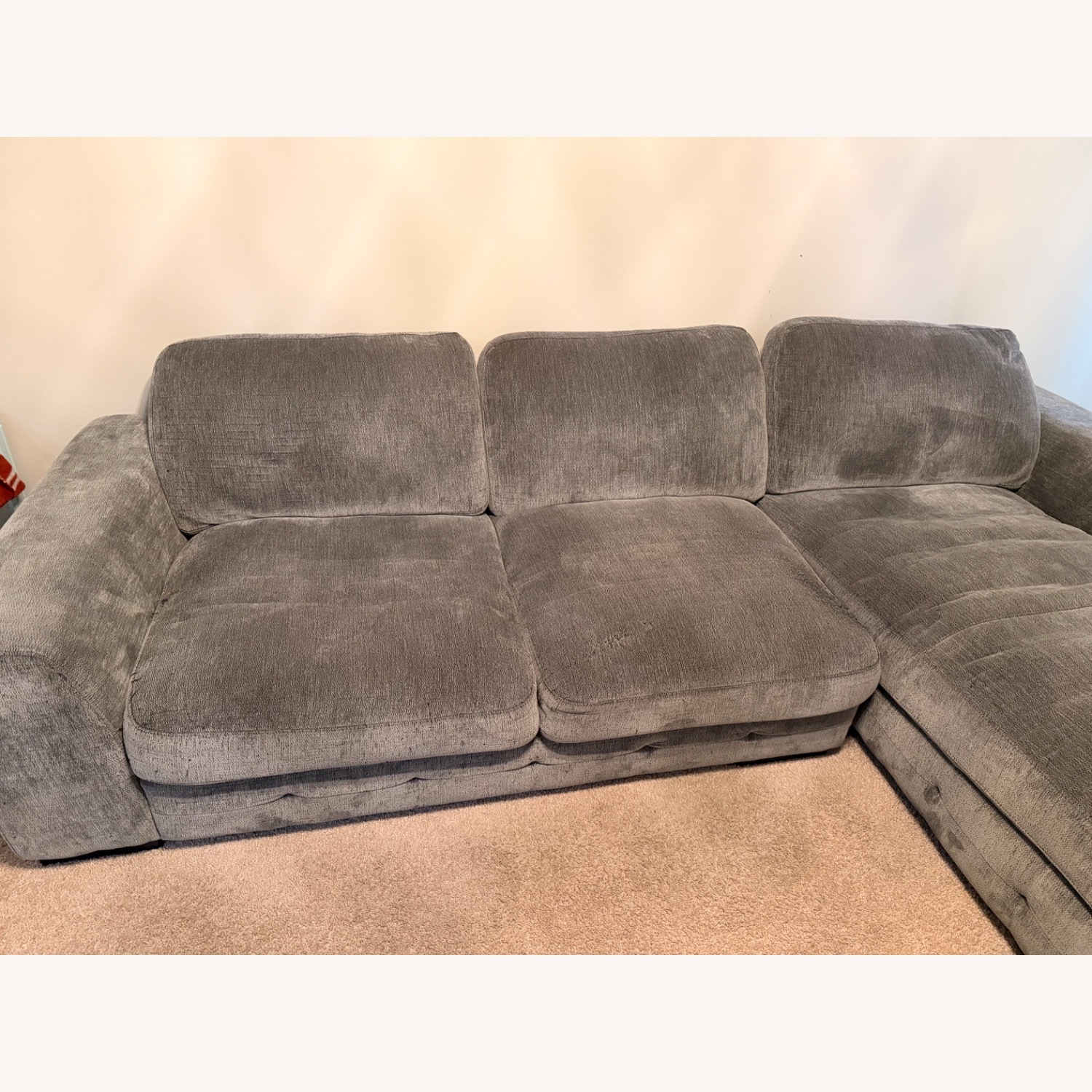 Blue/Gray 2 Piece Sectional Sofa with Chaise - image-3