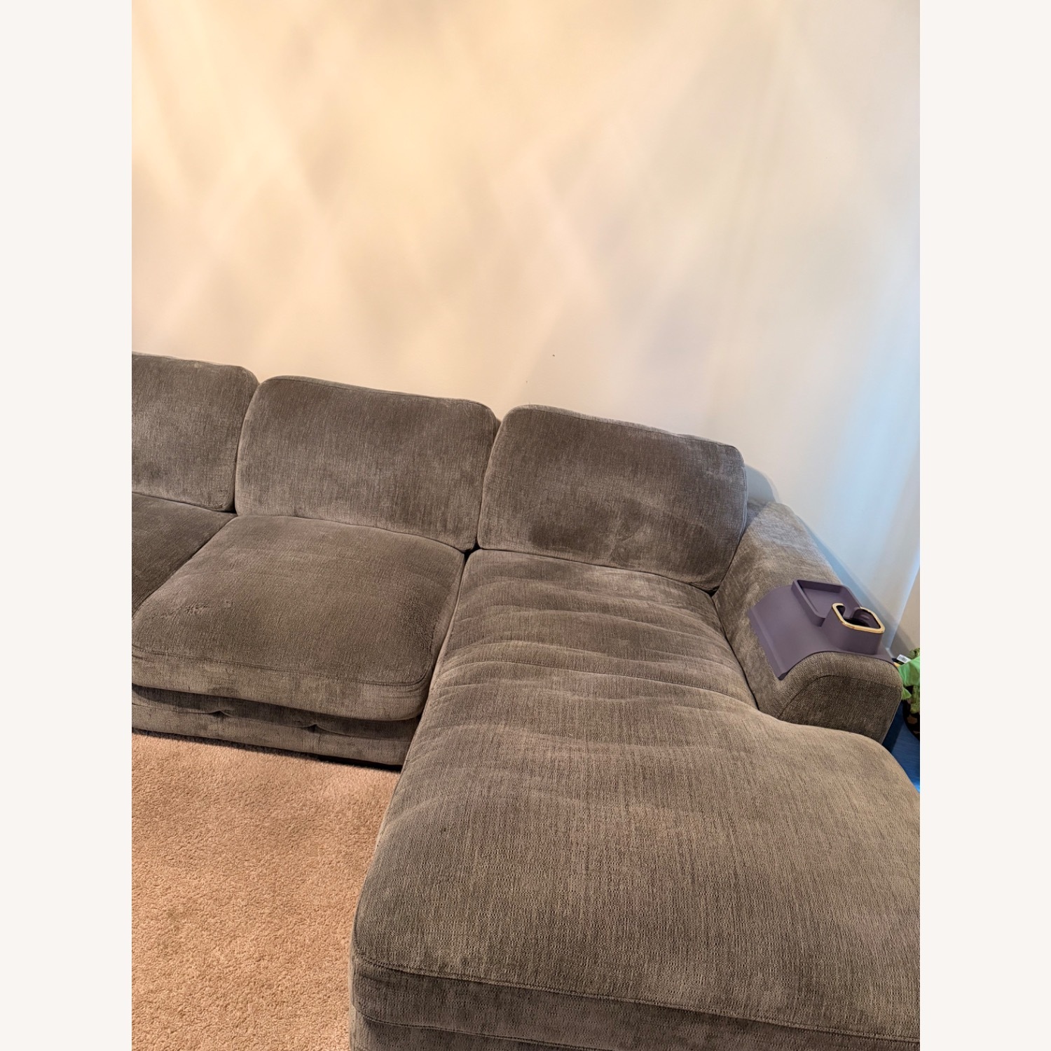 Blue/Gray 2 Piece Sectional Sofa with Chaise - image-2