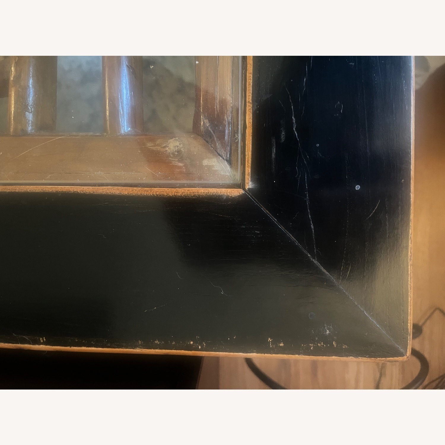 Vintage/Antique Black Wood Coffee Table - image-18
