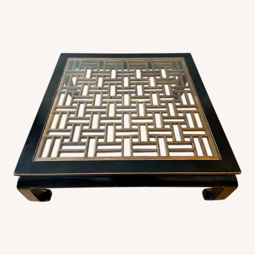 Used Vintage/Antique Black Wood Coffee Table for sale on AptDeco