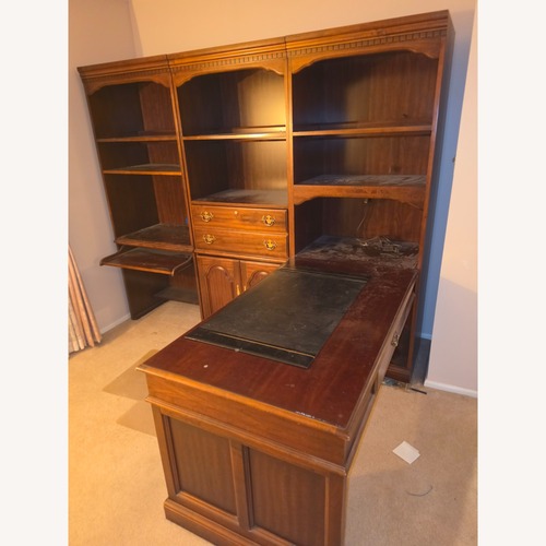 Used Vintage/Antique Finds Dark Brown Wood Bookcase for sale on AptDeco