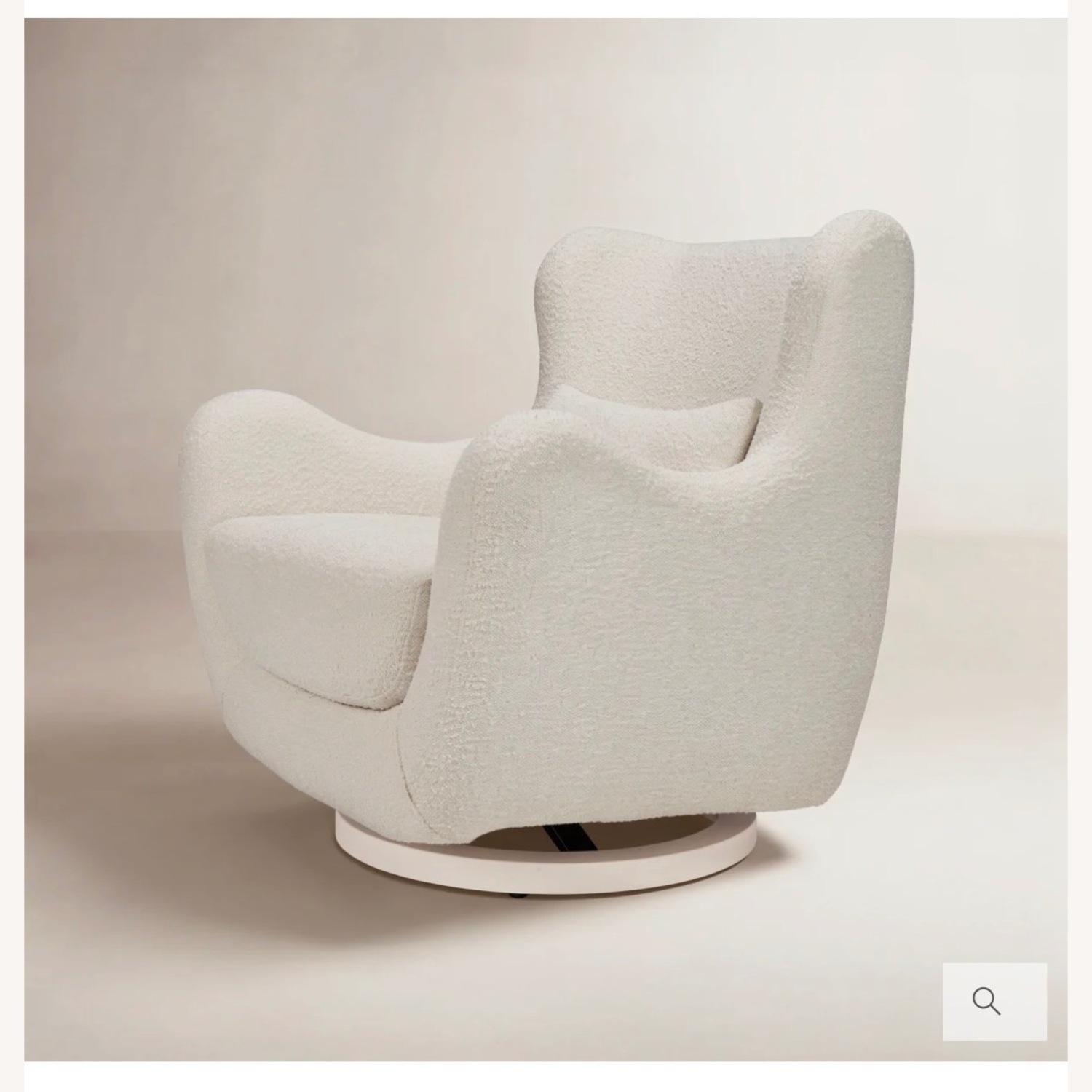 AllModern White Boucle Nursing Chair - image-3