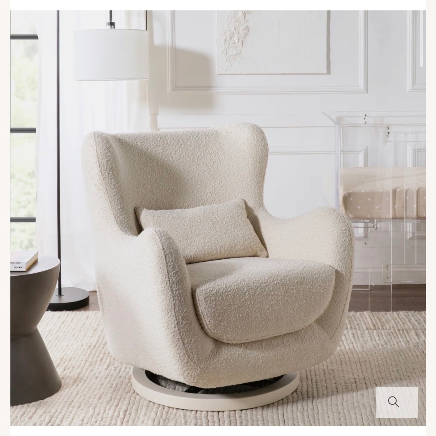 AllModern White Boucle Nursing Chair - image-4