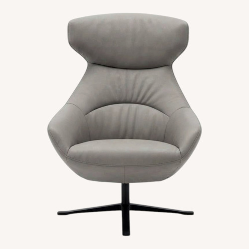 Used BoConcept Dark Gray Fabric Chair and Ottoman for sale on AptDeco