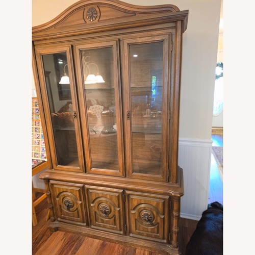 Used Vintage/Antique Dark Brown Wood Sideboard for sale on AptDeco